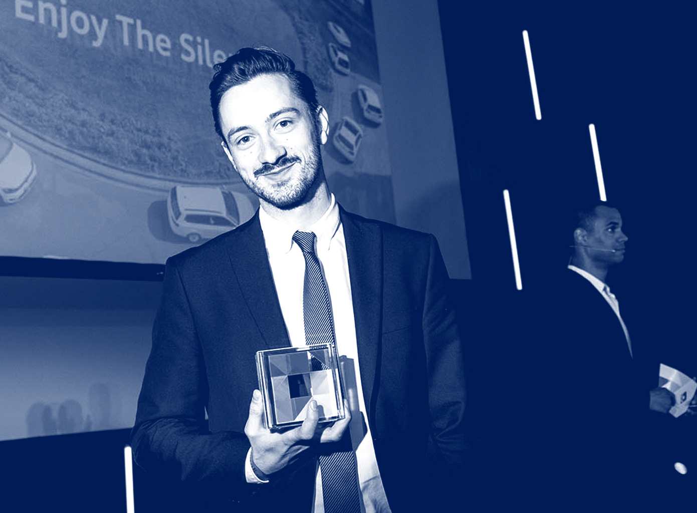 At the Award ceremony for the “German Prize for Online Communication